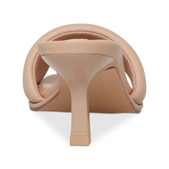 STEVE MADDEN Womens Beige Snazzy Toe Kitten Heel Slip On Heeled Sandal 5.5 M - Picture 2 of 4